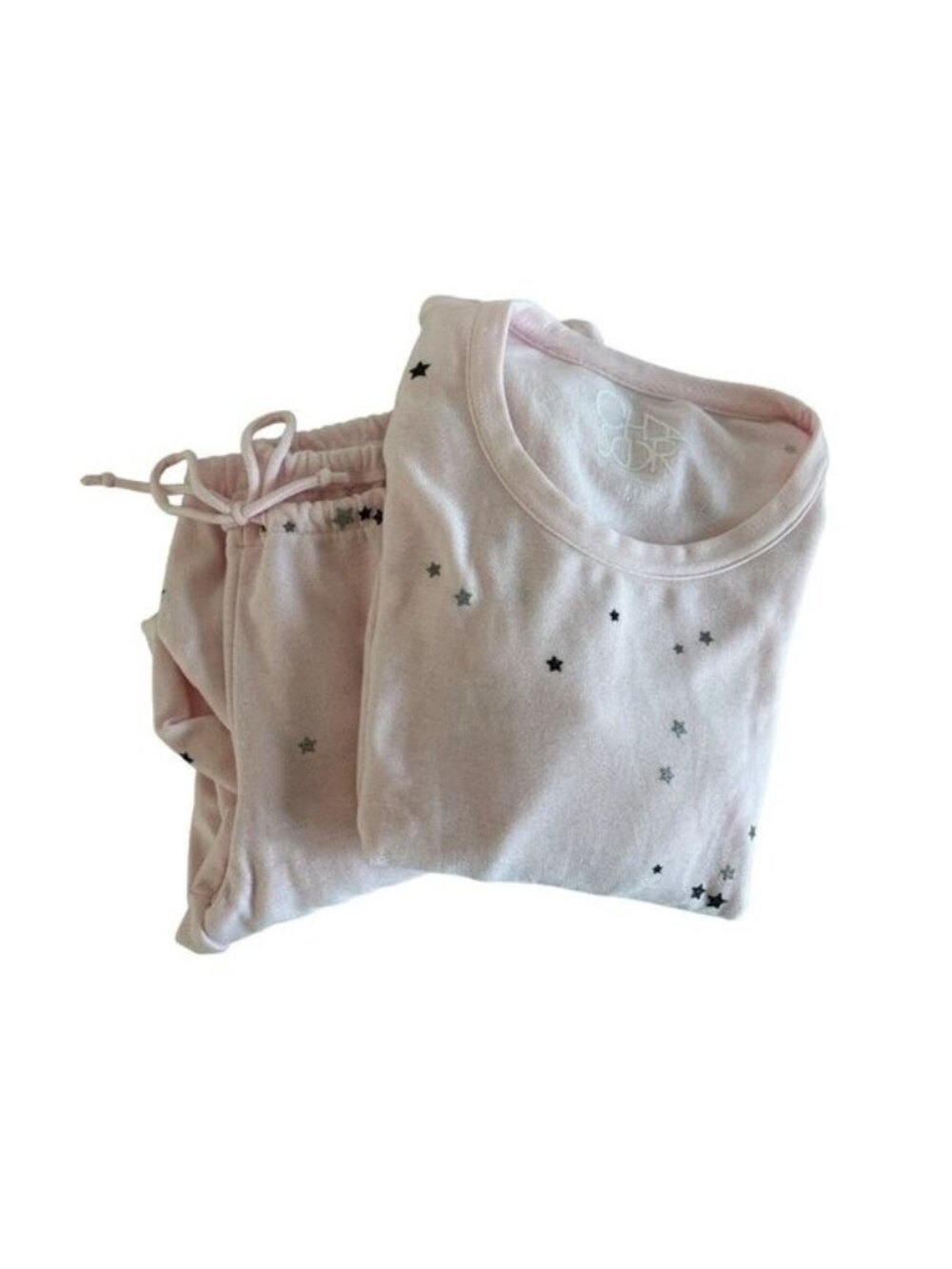 Chaser Star Print Lounge Set Pink Glitter Stars Soft Cozy